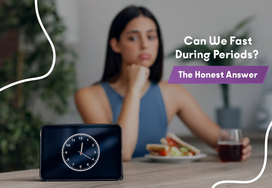 Woman preparing a balanced meal to break her fast safely while on her period