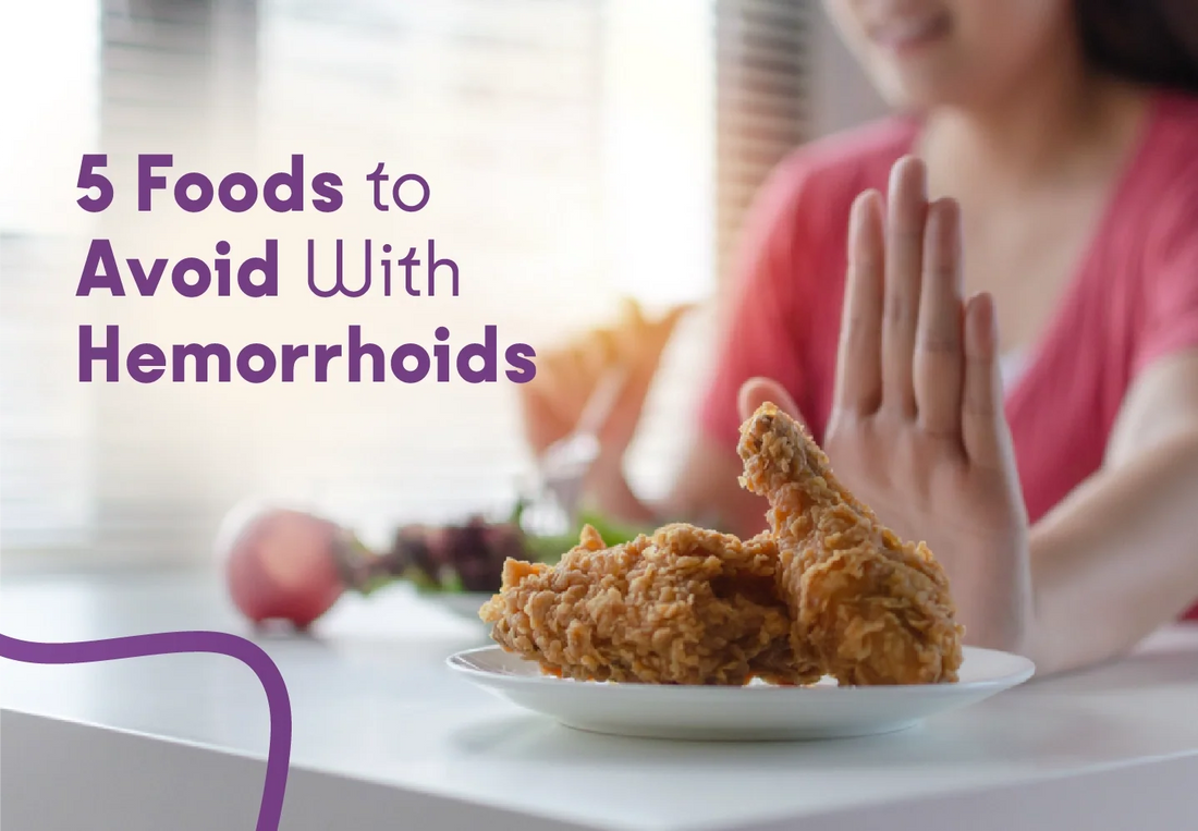 Plate of fibre-rich whole foods such as oats, fruits and legumes recommended for hemorrhoid relief