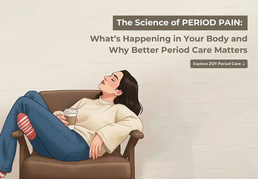 Science behind period cramps illustration showing how menstrual pain happens in the body