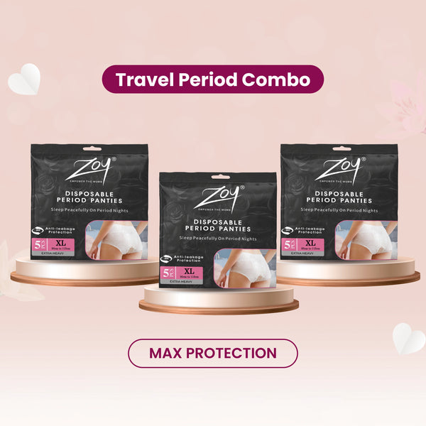 Travel Combo Period Protection for heavy flow
