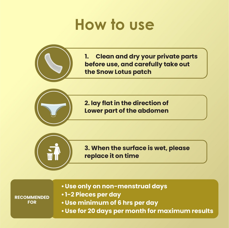 How to use Zoy Snow Lotus herbal therapy sanitary napkin - step by step application guide for best period pain relief results