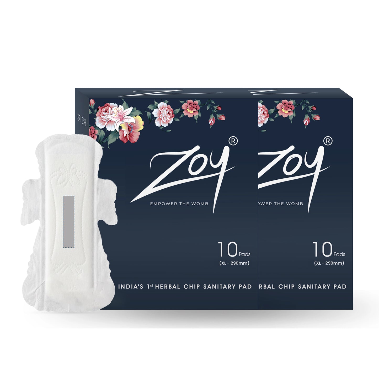 ZOY herbal sanitary pads for daytime period pain relief
