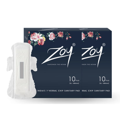 ZOY herbal sanitary pads for daytime period pain relief