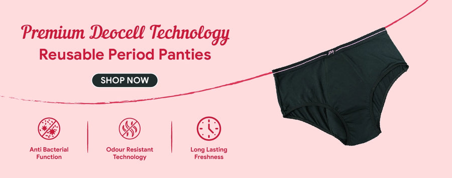 Zoy Reusable Period Panties with Premium Deocell Technology – Anti Bacterial, Odour Resistant & Long Lasting Freshness