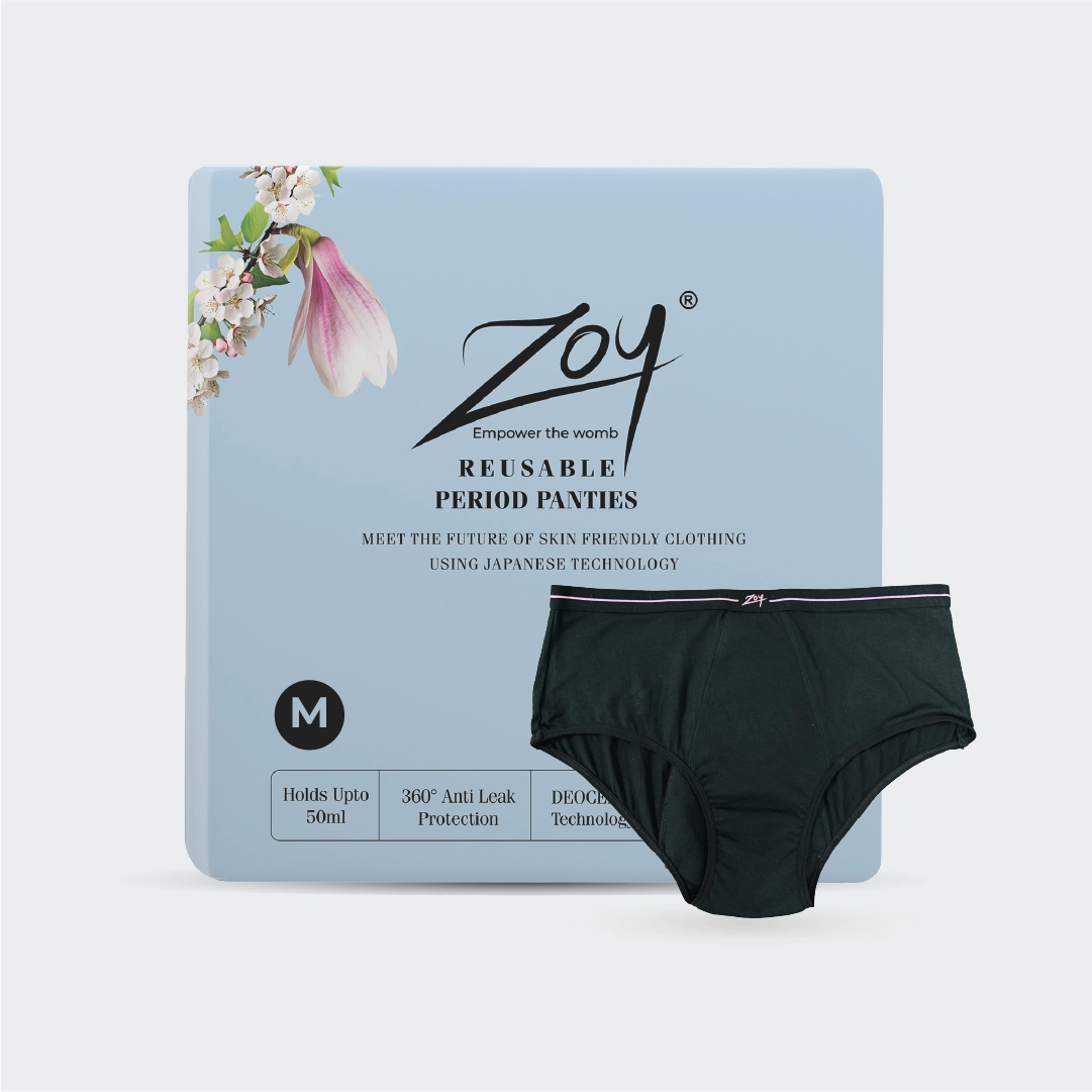 zoy reusable period panties M size single pack with 1 panty washable leak proof eco friendly underwear for daily use comfortable and breathable