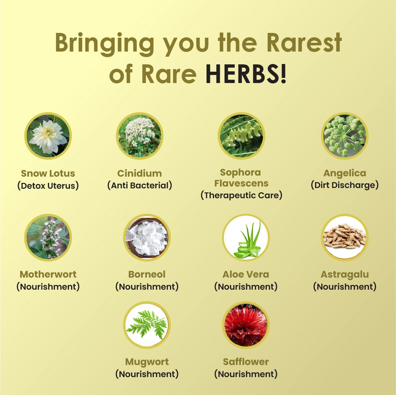 Zoy Snow Lotus organic sanitary pad ingredients - rare Ayurvedic herbs including snow lotus for natural menstrual pain relief